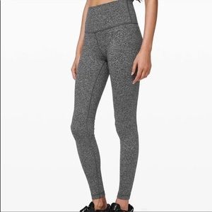LULULEMON HEATHER GREY KNIT LEGGINGS